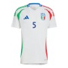 Maillot de Supporter Italie Manuel Locatelli 5 Extérieur Euro 2024 Pour Homme